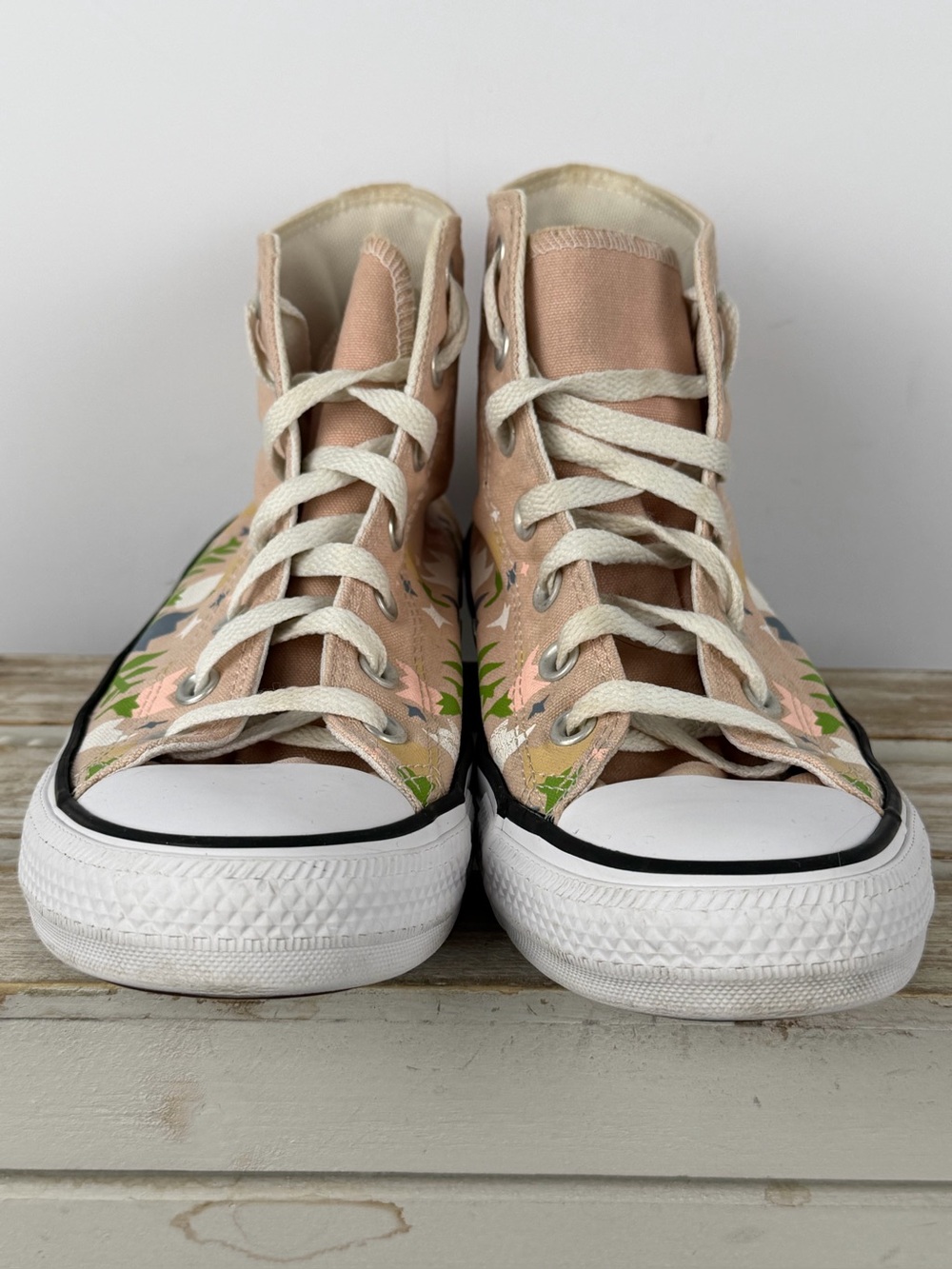 Converse all Star Chuck Taylor Canvas Hi Top Trainers Floral women’s size 8 - Picture 7 of 12